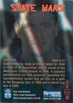 1996 Dynamic ARL Series 2 - State Wars #SW3 Dean Pay Back
